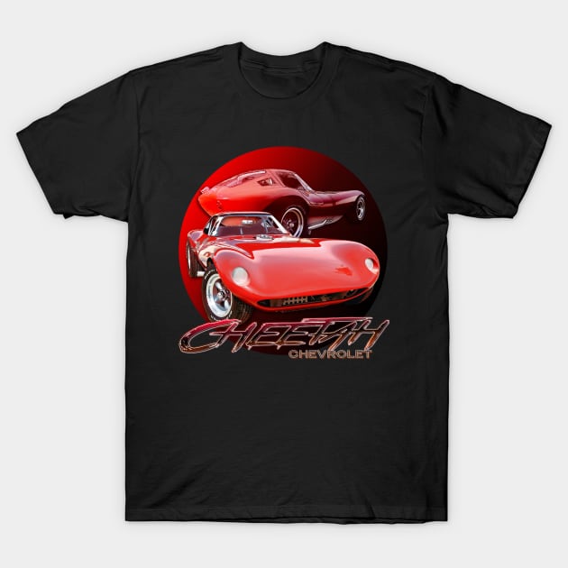 64 65 427 Chevy Cheetah Classic Racecar T-Shirt by AGED Limited